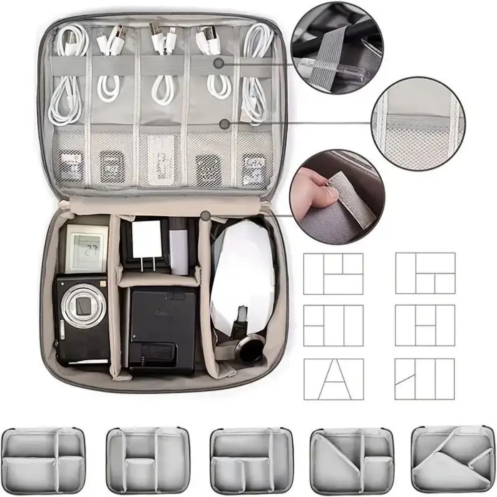 Torba do przechowywania kabli Wodoodporny cyfrowy organizer na akcesoria elektroniczne Przenośny podróżny organizer na kable do wtyczki ładowarki USB