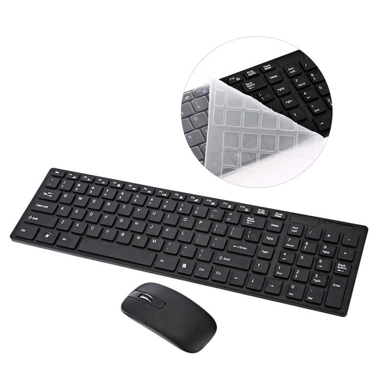 2.4G Home Keyboard Wireless Keyboard Ultra-Thin Office Keyboard With Mouse (With Keyboard Cover, Without Battery)
