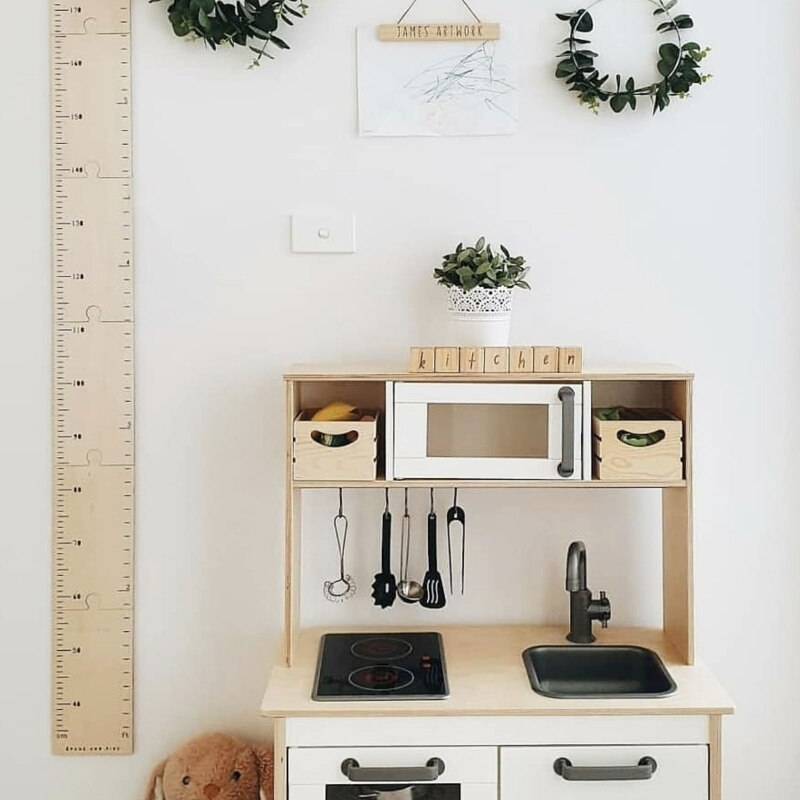 Rekwisieten houten wandhanger baby lengtemeter liniaal muursticker decoratieve kindergroeimeter voor slaapkamer huisdecoratie