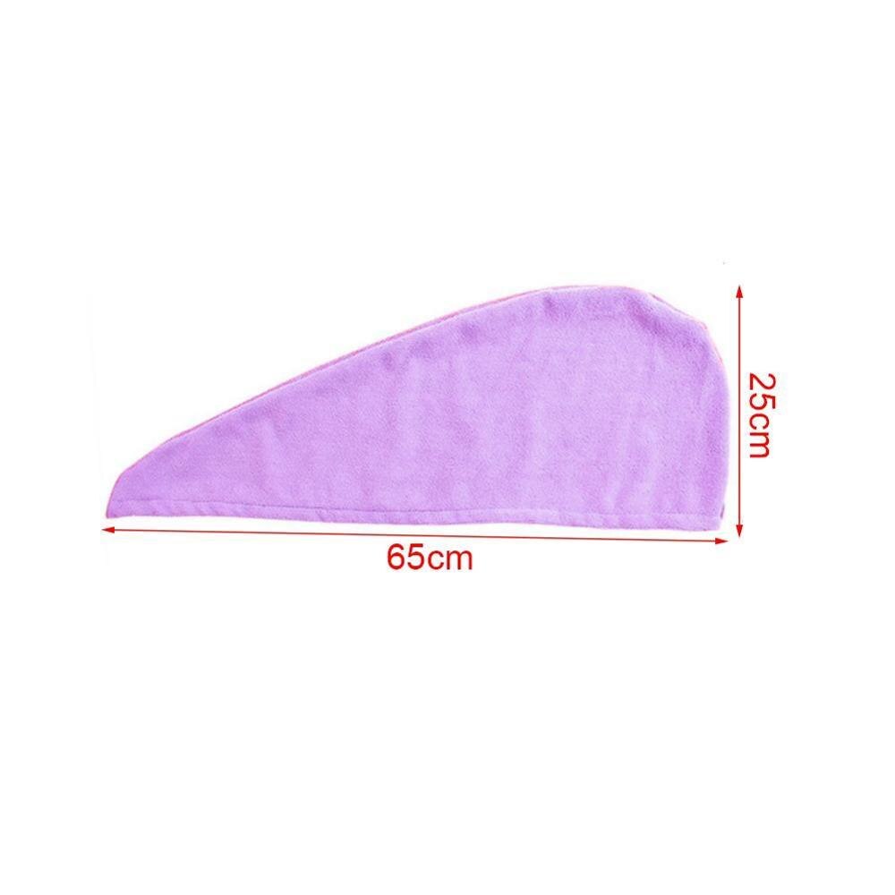 1pc couleur unie microfibre grande serviette magique cheveux doux chapeau rapide séchage serviette séchage rapide casquette W8X9