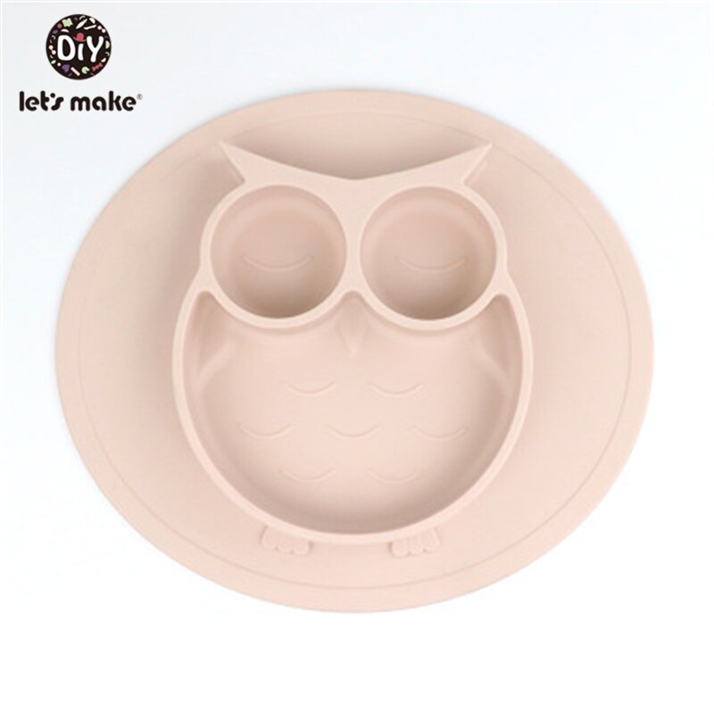 Uil baby siliconen dinerbord uil dinerbord kinderdinerbord antislip rooster aanvullend voedsel dinerbord voedselveilig