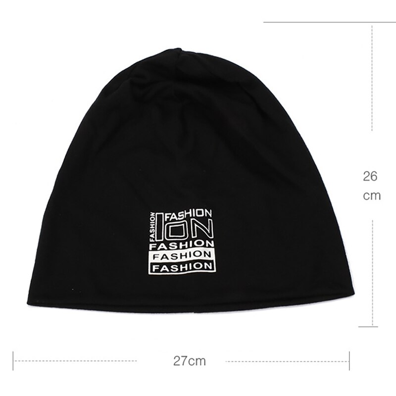 Czapka Zimowa Unisex z Bawełny - Litera Dzianina - Jesień/Zima - Wiatroodporna