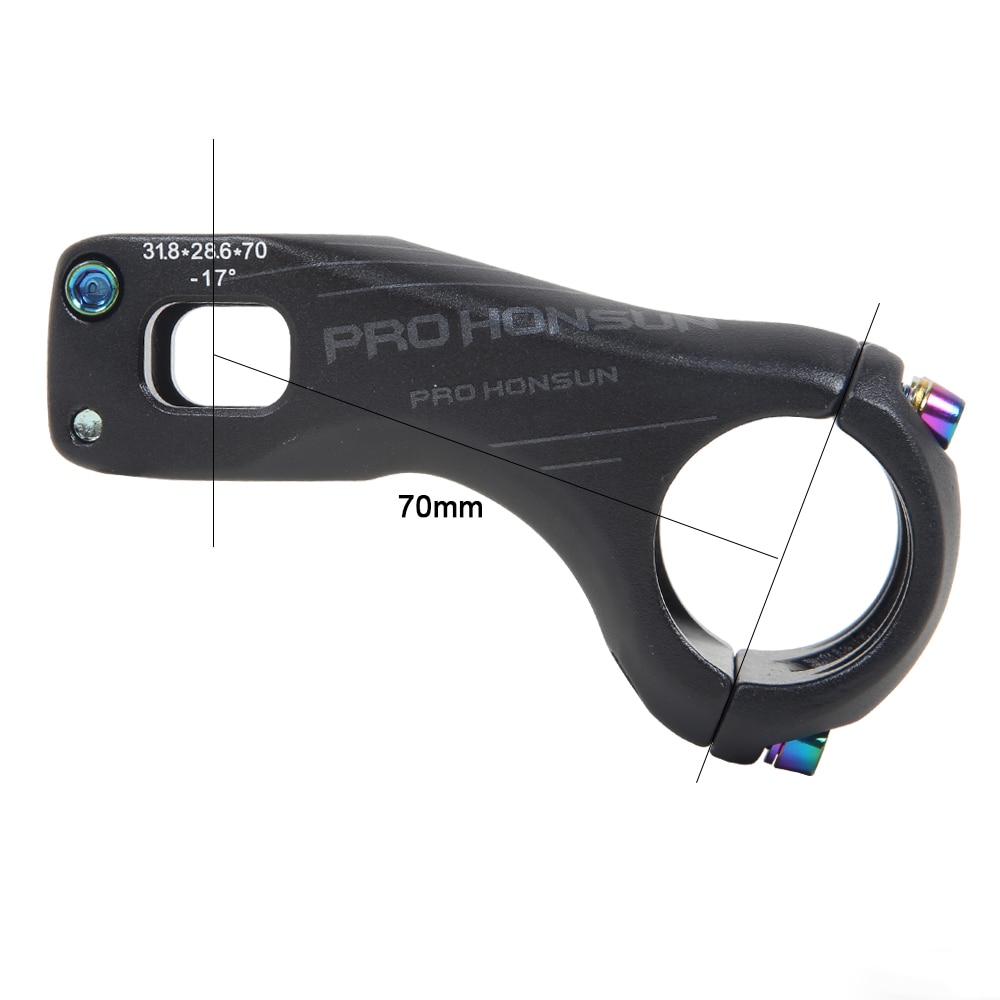HONSUN PRO bicycle stem 17 Degree Angle MTB Bicycle Stems Parts 70mm High-Strength 31.8mm Stem for XC AM MTB Mountain Road Bike