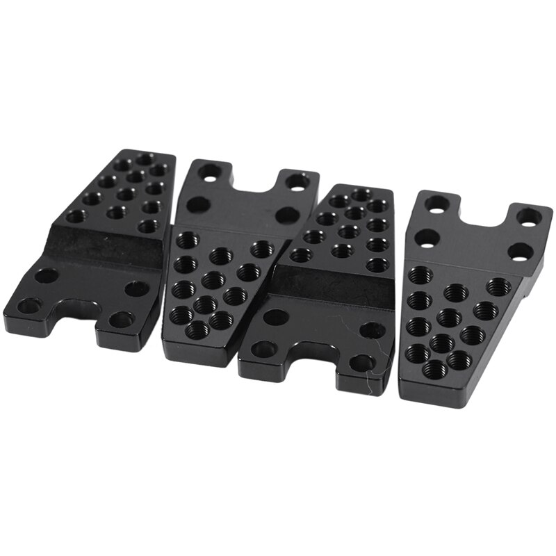 4PCS for SCX10 Aluminum Shock Mount Lift Surge Seat Adjustment Seat-HR Axial SCX10 Lower Shock Mount Lift Kit,Black: Default Title