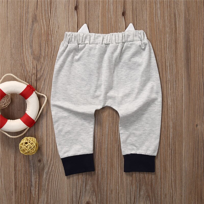 Emmababy Baby Baby jongen meisje Harembroek Mode bebe Jongens Meisjes Cartoon PP Leuke Bodems Lange Broek Leggings Broek: Grijs / Pasgeboren