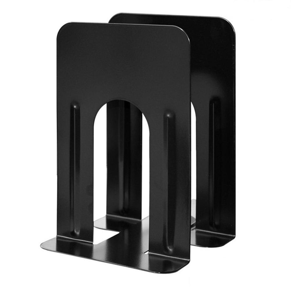 1 par metal bogholder billig holdbar heavy duty metal bog ende hylde bogholder holder til kontorskole supp