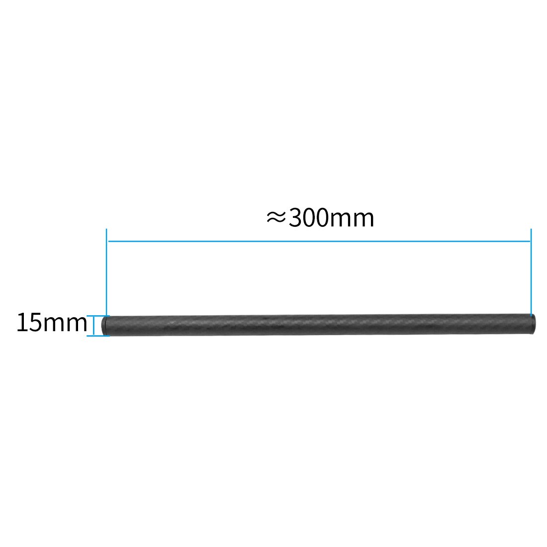 1Pcs 10Cm/25Cm/30Cm/40Cm Carbon Fiber Buis Staaf Voor Dia 15mm Rod Rail System Follow Focus Camera Kooi Kit: 300mm