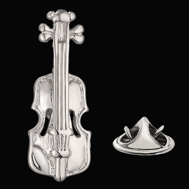Klassisk Broche Musikk - Gitar, Piano, Tromme - Slipsnål Til Hatt, Skjerf, Skjorter: Imitasjon rodium belagt