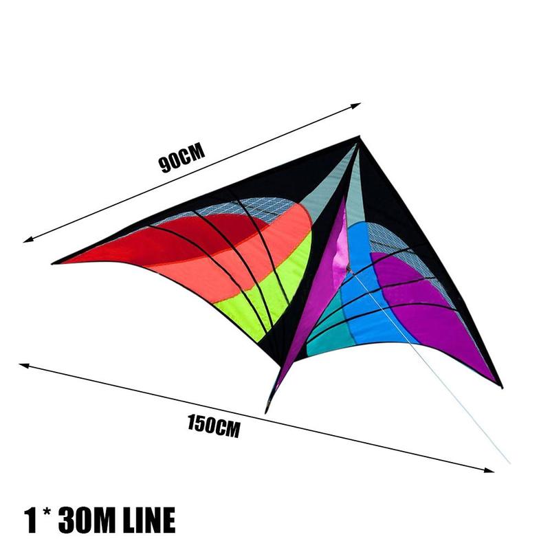 Cometa clásica de línea única para deportes al aire libre, cometas de acrobacias de 150x90CM, con mango, azul volador, con Tria