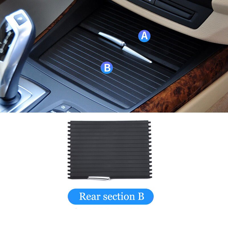 Car Drinks Holders Car Centre Console Cup Holder Slide Roller Blind Cover For BMW X5 E70 X6 E71 2007 Auto Accessories: Rear section B