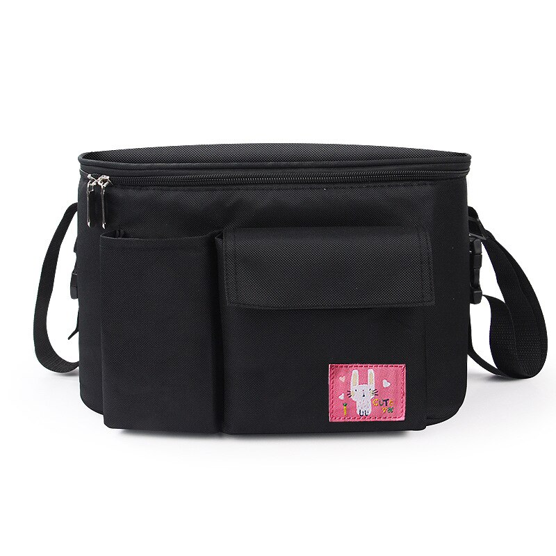 Baby Stroller Accessories Bag Waterproof Cup Bag Stroller Organizer Baby Carriage Pram Buggy Cart Bottle Bag Cartoon Car Bag: Rabbit 31x15x20cm