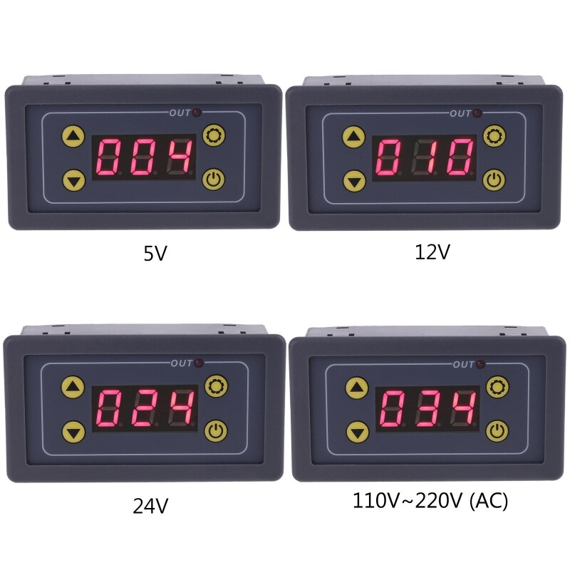 DC 5V 12V 24V AC 110V 220V Digital Time Delay Relay Cycle Timer Control Switch Adjustable Timing Relay Time