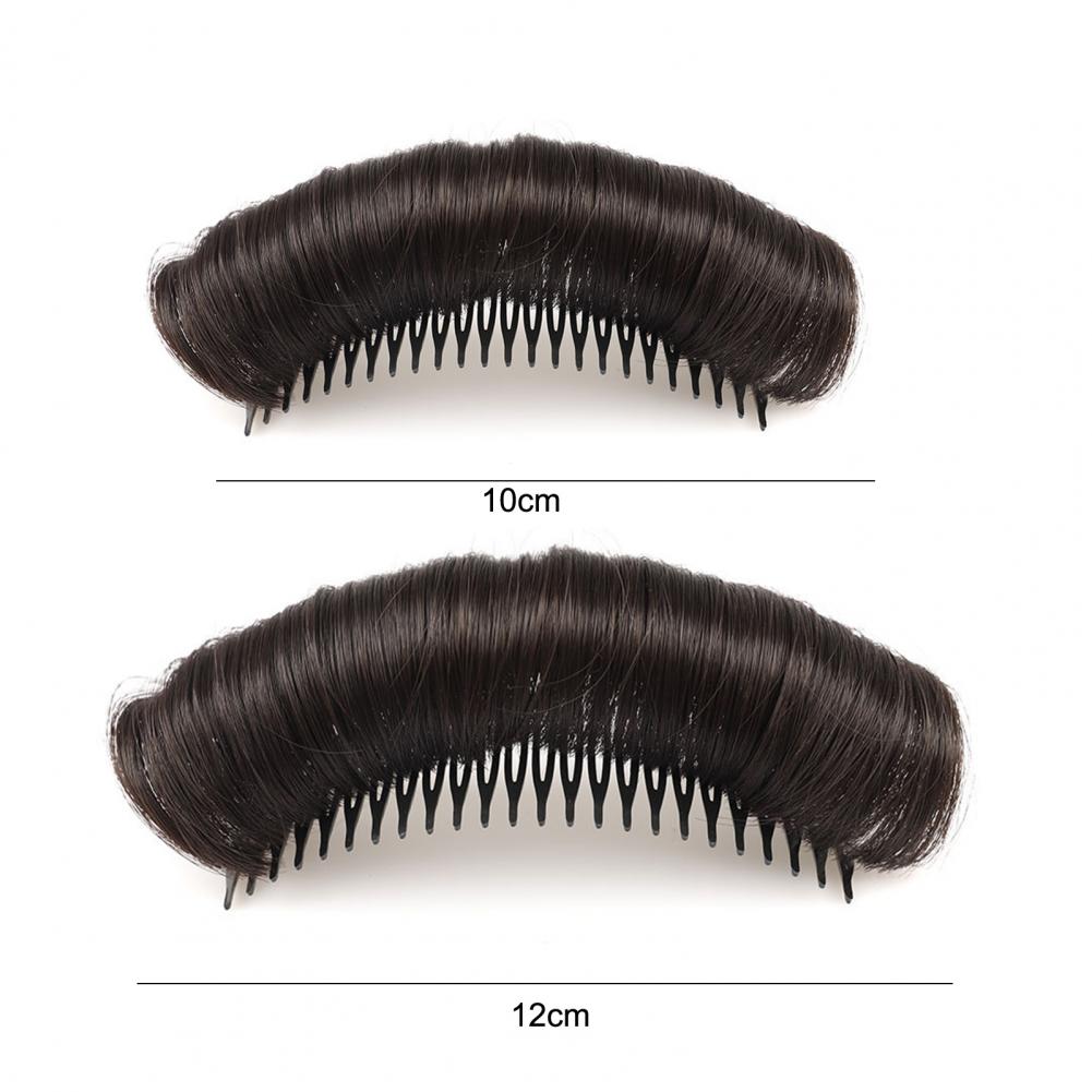 Cojín de peluca para mujer, peine de inserción de fibra de alta temperatura, estable y cómodo, almohadilla de pelo esponjoso Invisible