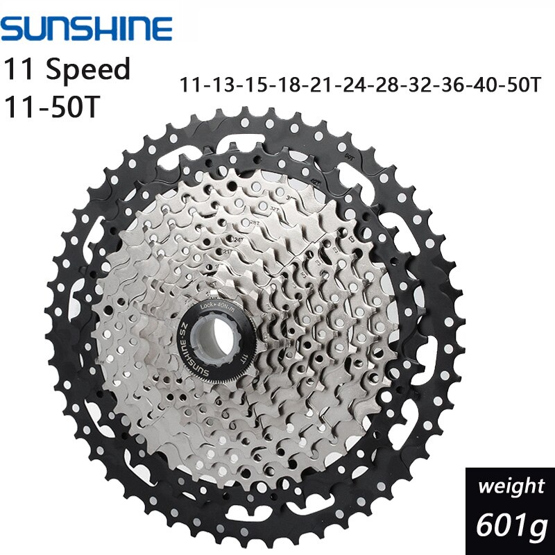 SONNENSCHEIN MTB Fahrrad Freilauf 11-32/36/40/42/46/50T Fahrrad Schwungrad 8/9/10/11S Geschwindigkeit Kassette Freilauf: 11 Geschwindigkeit 11-50T