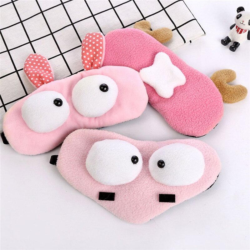1PC lindo animales antifaz para dormir antifaz acolchado opaco franela máscara de dormir Resto de relajarse ayuda para dormir venda cubierta ojo Pat