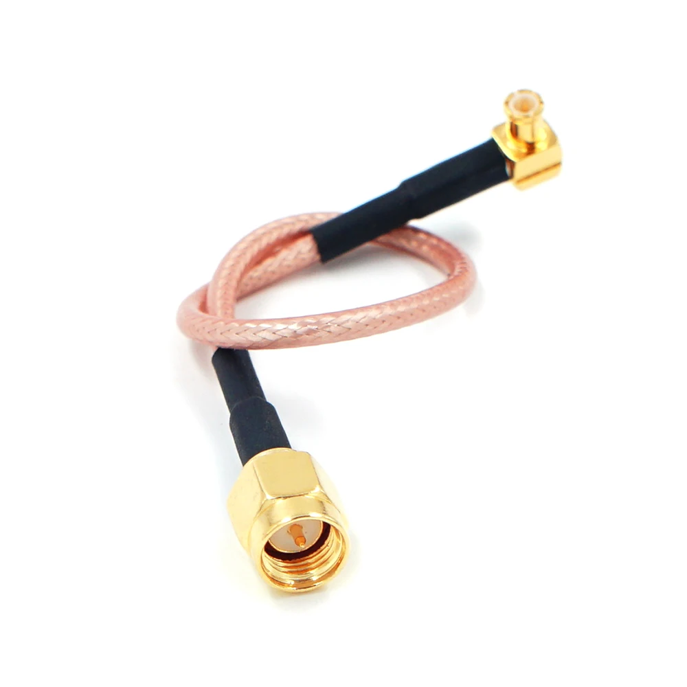 Sma han til mcx han retvinklet  rg316 rf pigtail kabel 50 ω koaksial adapterstik til wifi gps antenne radio