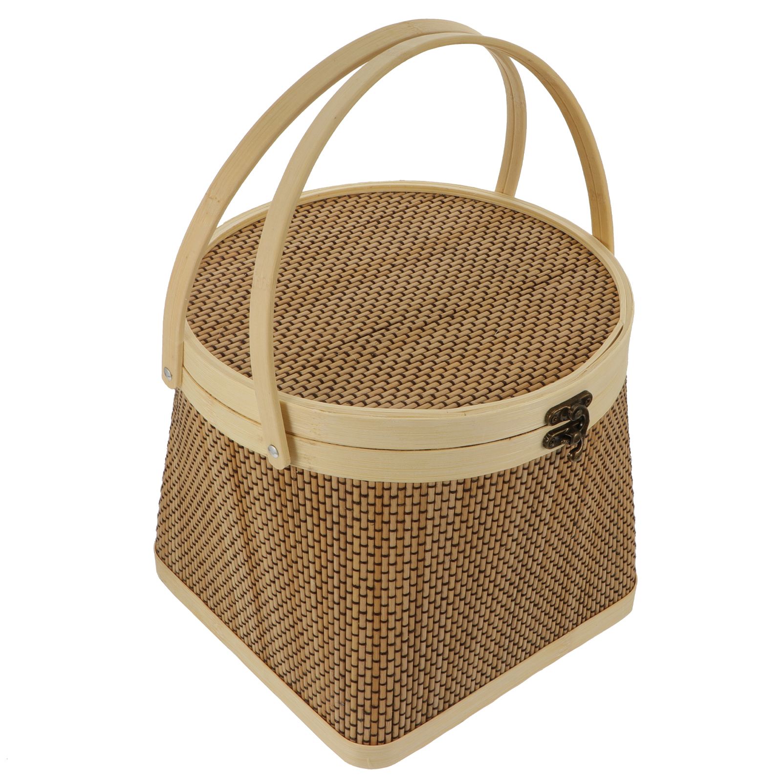 1 Pcs Bamboe Mand Multipurpose Picknickmand Opslag Mand Met Deksel