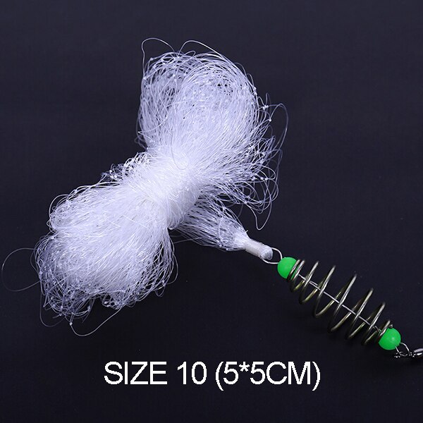 4pc/lot Durable Copper Spring Shoal Fishing Net with Luminous Beads Mesh Net For Night Fishing Fishing Tackle B109: Burgundy