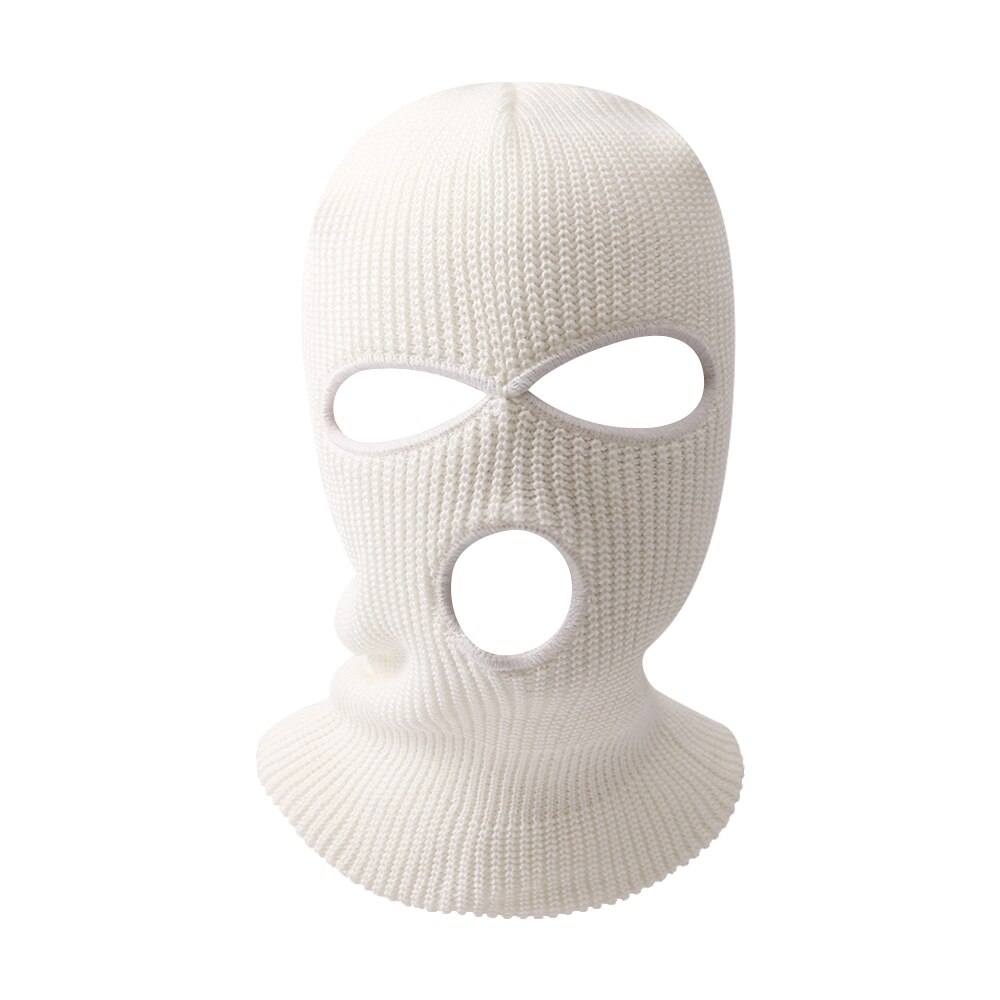 3 hull vinter varm unisex balaclava maske lue full ansiktsmaske svart strikket ski snowboard lue caps hip hop flere farger lue: A 06