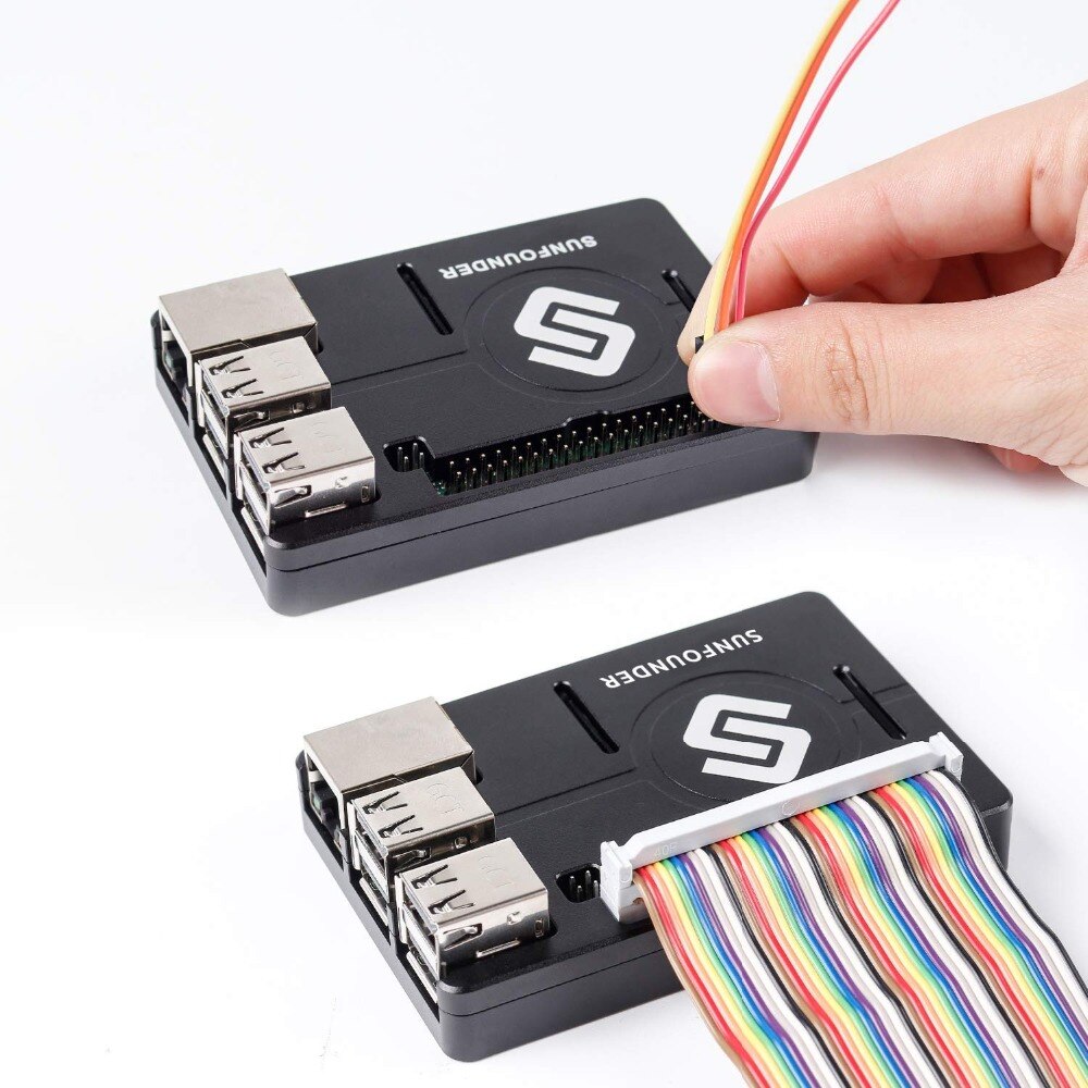 SunFounder Raspberry Pi 3B+, 3, 2, 1B+ Enclosure Metal Case with Heat Dissipation Silica Pad Raspberri pi 3 B+ Case