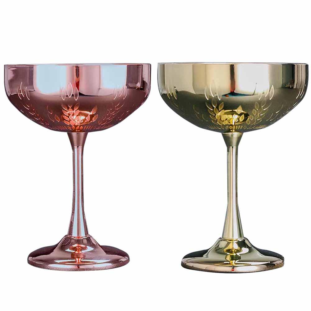304 Roestvrij Staal Cup Korenaar Print Martini Beker Wijn Glas Voor Keuken