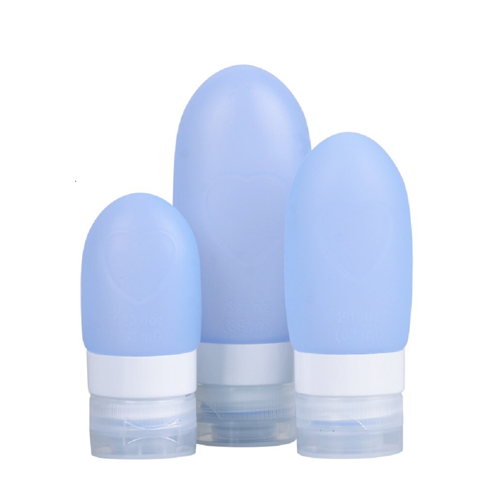 Home Travel Packing Silicone Press Bottles Set Silicone Tube PP Portable Lotion Shampoo Bath Container Makeup Organizers