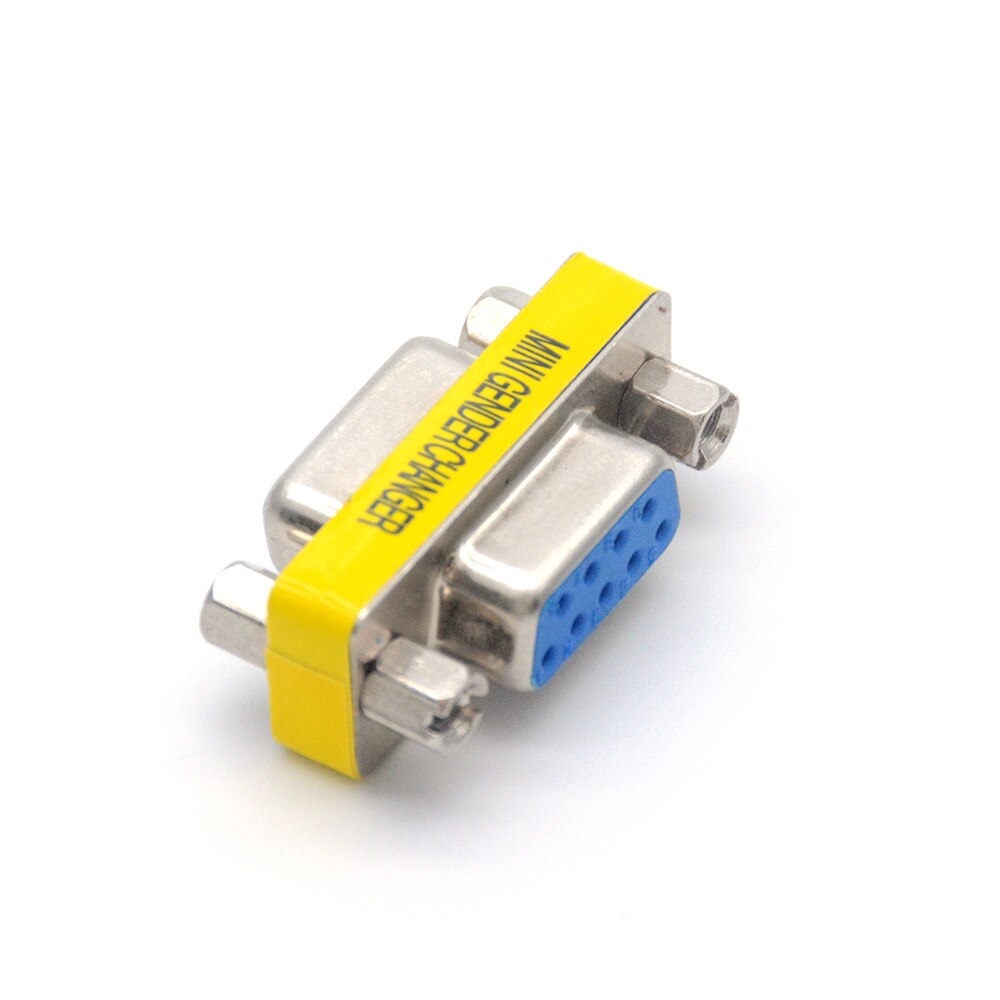 D-Sub DB9 Connector RS-232 9Pin Socket Female To Female F-F Serial Female Gender Changer Coupler Adapter