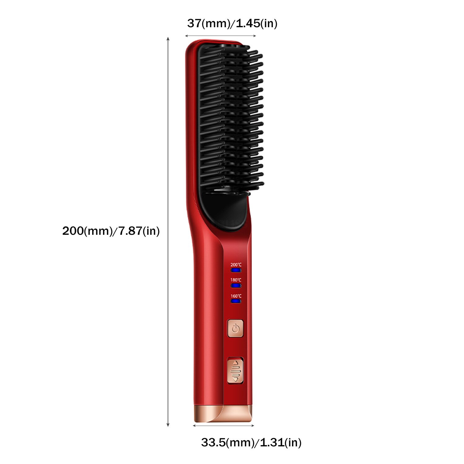 Brosse à cheveux sans fil, lisseur, batterie 4000mAh, peigne chauffant, température réglable, outils de coiffure