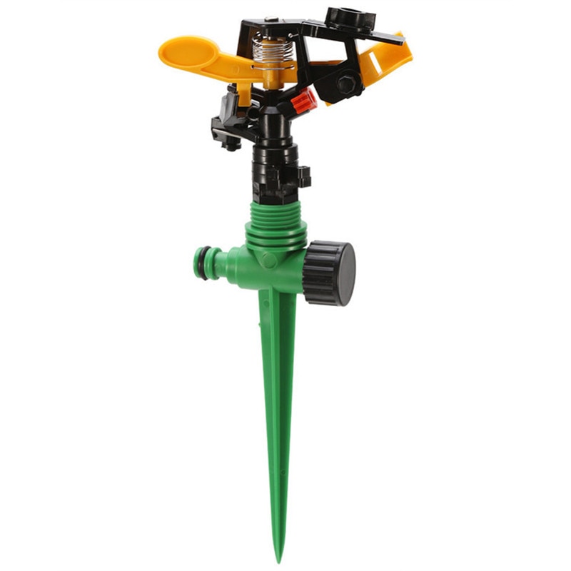 Boquilla giratoria de jardín ajustable rotativa de 360 grados con doble salida Rocker irrigación de agua por rociadores boquilla de Rocker de césped 1 Uds