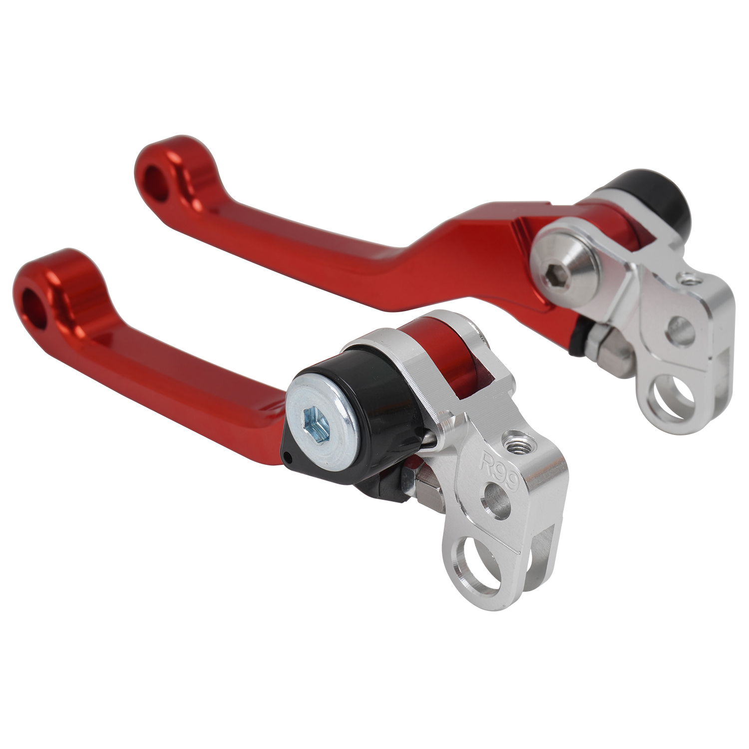 Palancas de freno de pivote ajustables para motocicleta, mango para vehículo todoterreno eléctrico Sur Ron Light Bee S X Segway X160 X260: Rojo