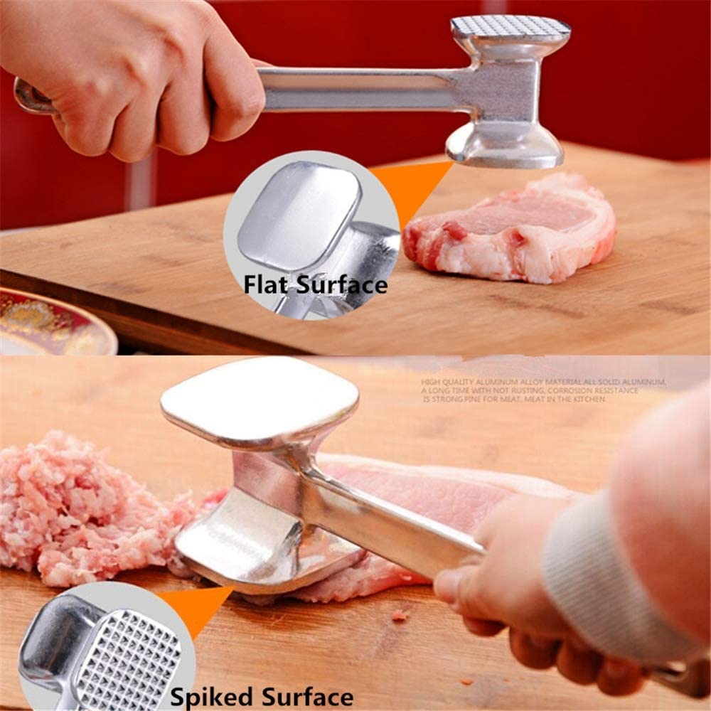 Stainless Steel Mallet Tenderize Meat Hammer Double-Sided Steak Beef Pork Soften Pestle Kitchen Cooking Tool