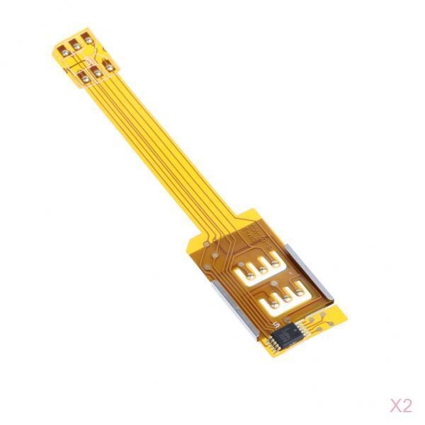 2 Pcs Dual SIM Card Adapter Converter Flex Cable Ribbon For Apple IPhone 6S