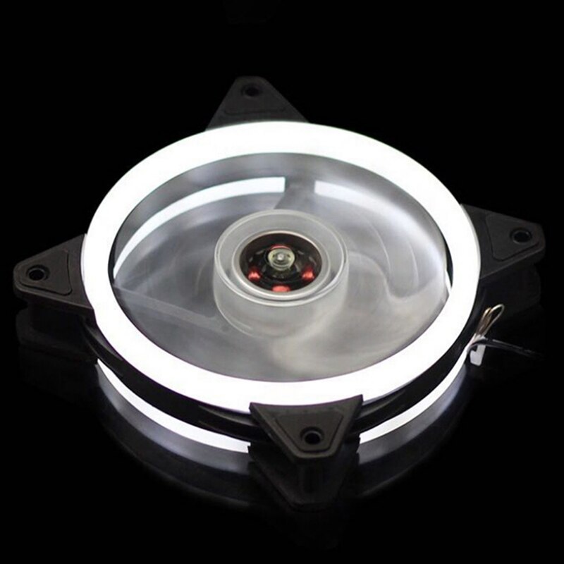 12CM 15LED 120mm PC Computer Super Mute LED Case Fan Cool LED Dual Aperture Computer Case Cooling High Performance Cooler: 03