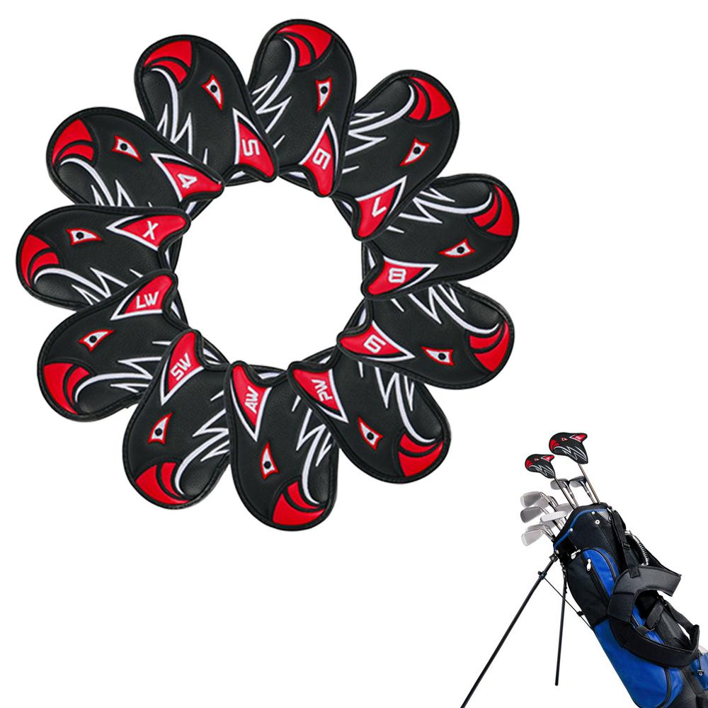 Eisen abdeckungen für Golfschläger Golf hybrid Kopf bedeckung 11 stücke Schutzschläger abdeckungen wasserdichte Golfschutz-Kopf bedeckung mit Nummer: verrotten