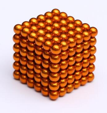 512 pz/lotto fai da te metallo neodimio magnete magico sfere magnetiche blocchi cubo costruzione giocattoli da costruzione Colorfull Arts Crafts Toy: orange-3mm-512pcs