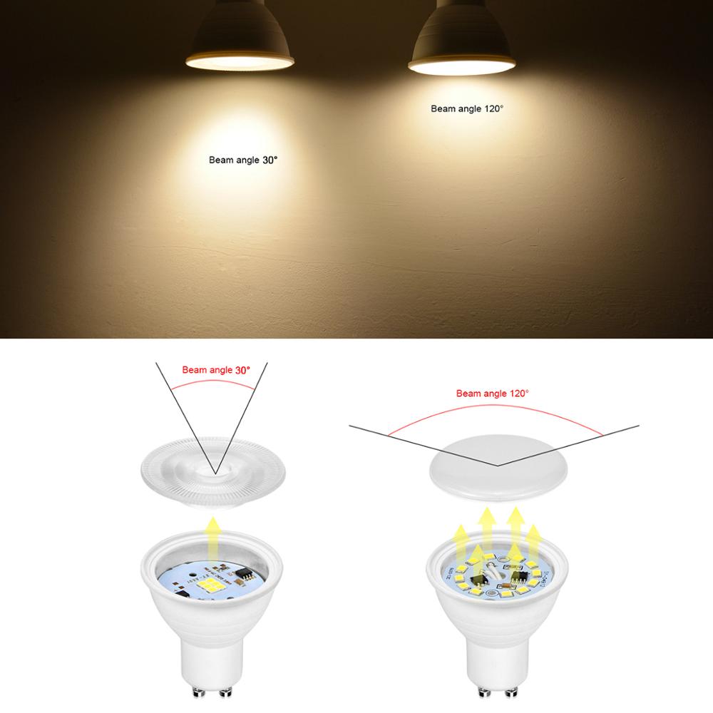 7w 220v gu10 led pære spotlight  mr16 led lampe pære hjemmebelysning led ampul spot lys refletor soveværelse natlampe 2835 smd