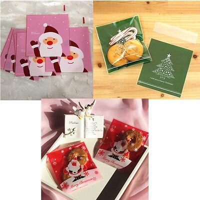 Roze rode kerstzakken snoep bakken koekjes plastic zak verpakking bruiloft kerstman decoratie kersthouders