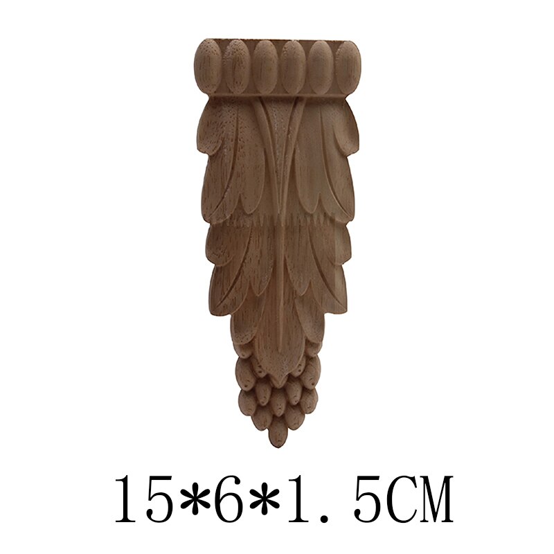 Houtsnijwerk Stigma Hout Ambachtelijke Decal Onlay Retro Natuurlijke Lange Bloem Houten Meubels Decoratie Accessoires Kast Hoek: D27-3