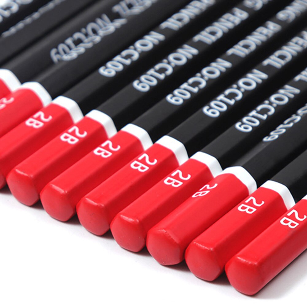 12 Pcs Graphite Sketching Pencils Drawing Pencil Set For School Students Art Tool Non-toxic Sketch Kit