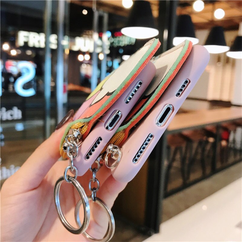 Ins Rainbow Phone Cases For iPhone 11 Pro Max 11 Pro X XR XS Max 6s 6 7 8 Plus Crossbody Purse Handbags Soft TPU Slim Back Cover