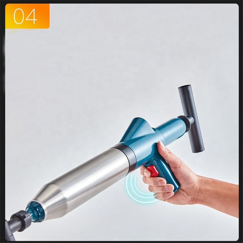 Pipe Plunger Drain Unblocker High Pressure Air Drain Blaster Cleaner Powerful Manual Pneumatic Dredge Equipment Clogged Pipe