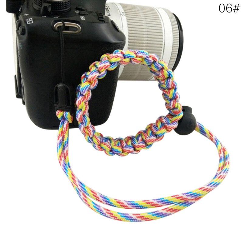 Kamera håndledsrem håndlavet quick release plade til canon nikon pentax slr dslr kameraer håndledsbånd: 6
