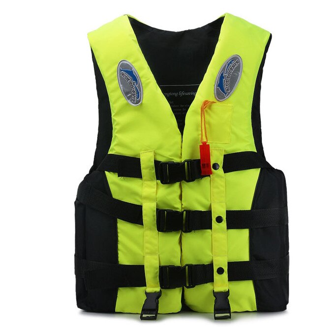 Water Safety Products European CE certification Adult and Child life jackets With Whistle Vest Happy Summer: Fluorescent green / M