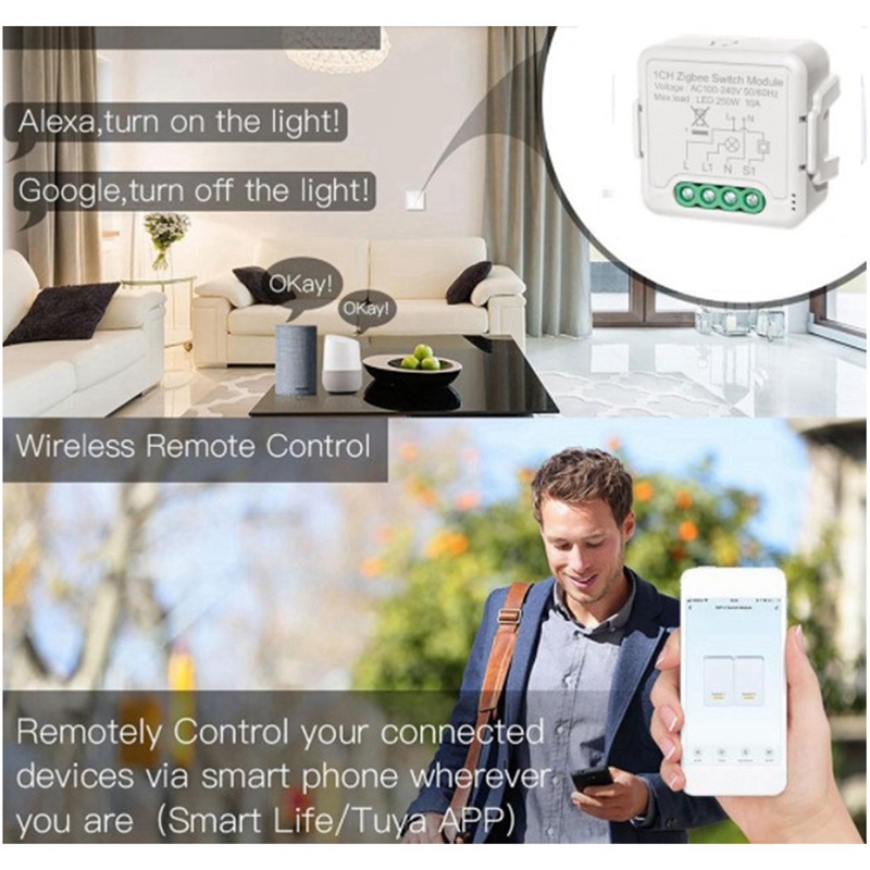 Tuya Zigbee Dimmer Module Lichtschakelaar Module Licht Controle App Afstandsbediening Intelligente Thuis Voice Controle