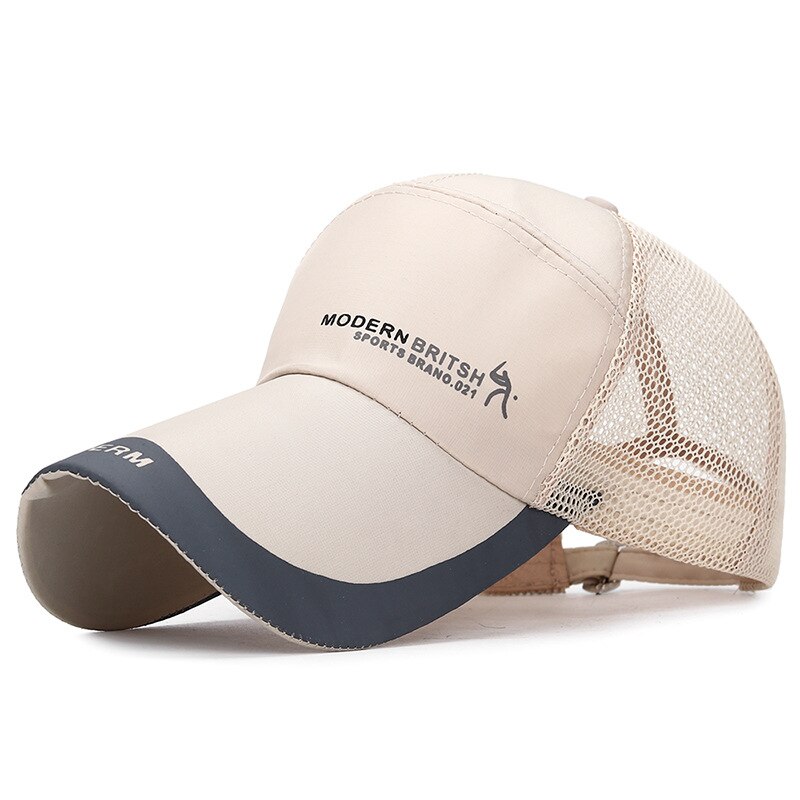 Zon Hoeden Baseball Caps Casual Hoeden Netto Caps Ademende Cap Ademend Zonnebrandcrème Casual Neutrale Stijlvolle: Beige