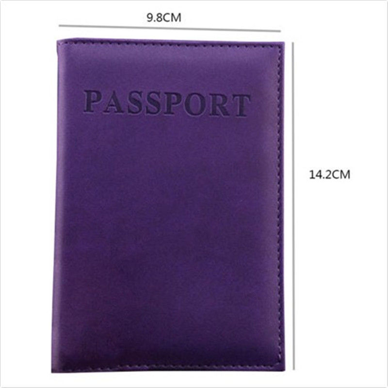 1Pc Reizen Paspoort Cover Utility Eenvoudige Paspoort Id Card Cover Protector Skin Leather Paspoort Portemonnee Reizen Accessoires