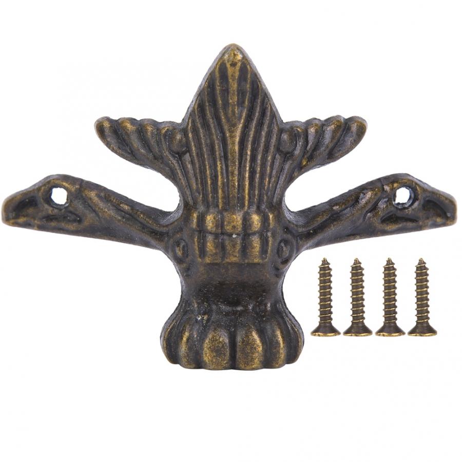 4PCS Antique Wood Box Feet Leg Furniture Decorative Bracket For Furniture Hardware