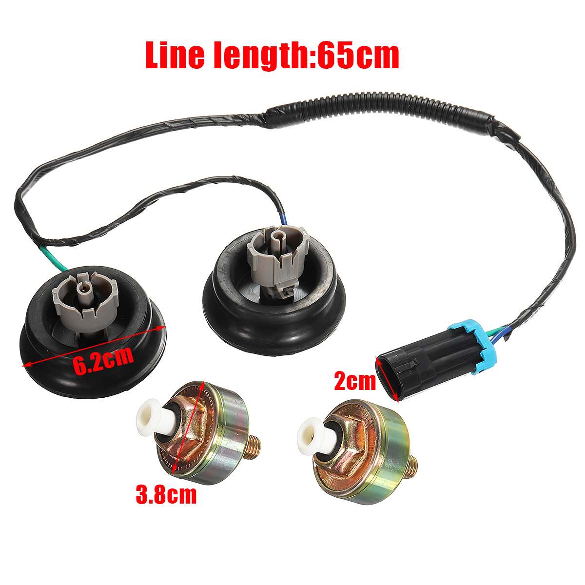 Knock Sensor Harness Connectors Pair Kit For Chevrolet Express Silverado 1500 2500 3500 HD Classic GMC Sierra For Cadillac
