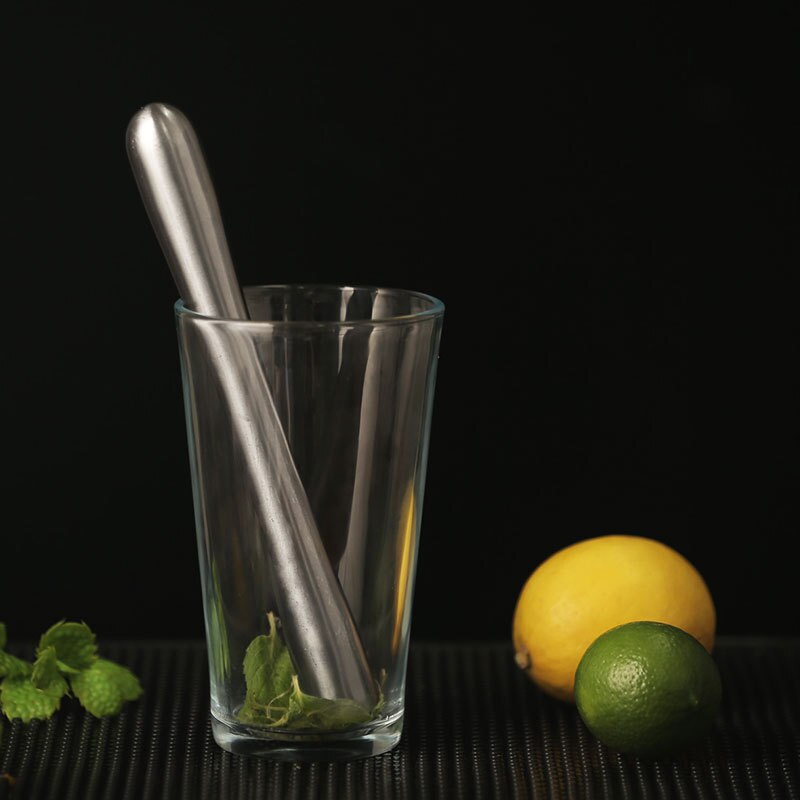 Cocktail Muddler Swizzle Stick Stainless Steel Wine Crushed Ice Hammer DIY Fruit Mojito Cocktail Muddle Pestle Cursher Bar Tools