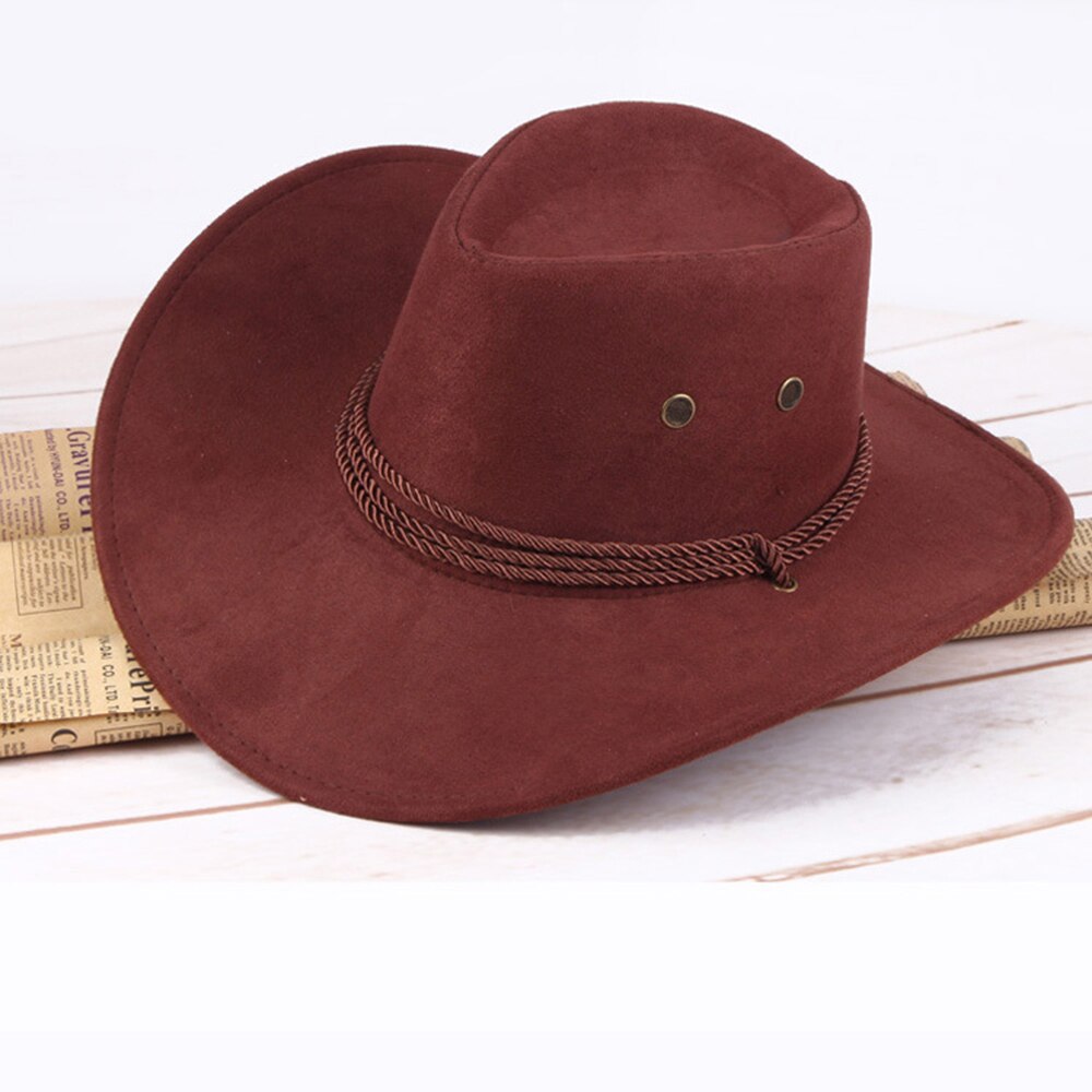 Retro Western Cowboy Cowgirl Hat Men Riding Cap Wide Brim Crushable